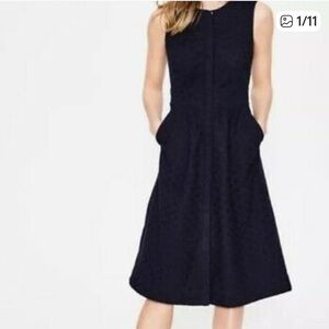 Boden Navy Eyelet Leila Dress